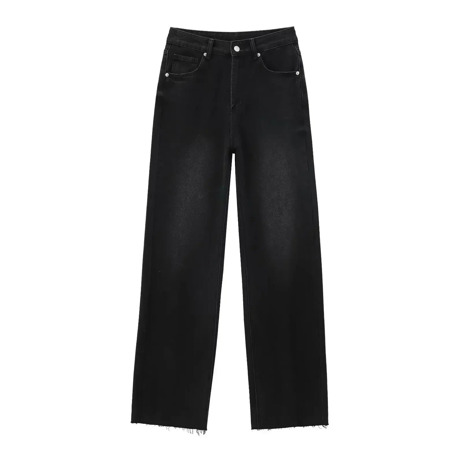 Tilda Stockholm | Elegant Svart Jeans med Rå Finish